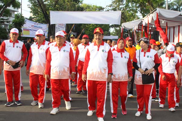 Ada Gerak Jalan Beregu di HUT Sumut