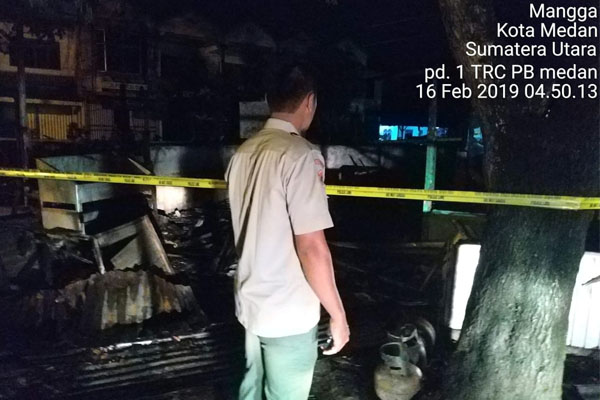 Kebakaran di Simalingkar, Tukang Bakso Tewas