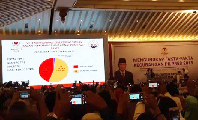 Data IT BPN : Prabowo-Sandi Menang 54,42 Persen