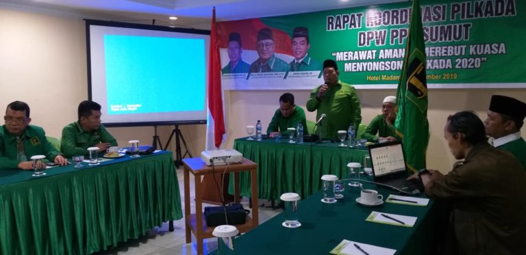 Jafaruddin membuka rapat koordinasi PPP. (mimbar/jamal)