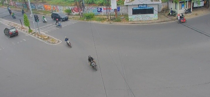 Ruas jalan di Simpang Glugur terlihat lengang dari kendaraan motor. (mimbar/ist)