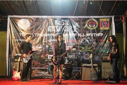 Dokumentasi Nostrill di salah satu acara musik di Kota Medan. (mimbar/ist)