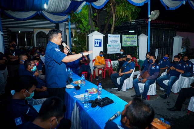 Bobby Nasution berikan pemaparan saat hadir di acara BM PAN Medan. (Ist)