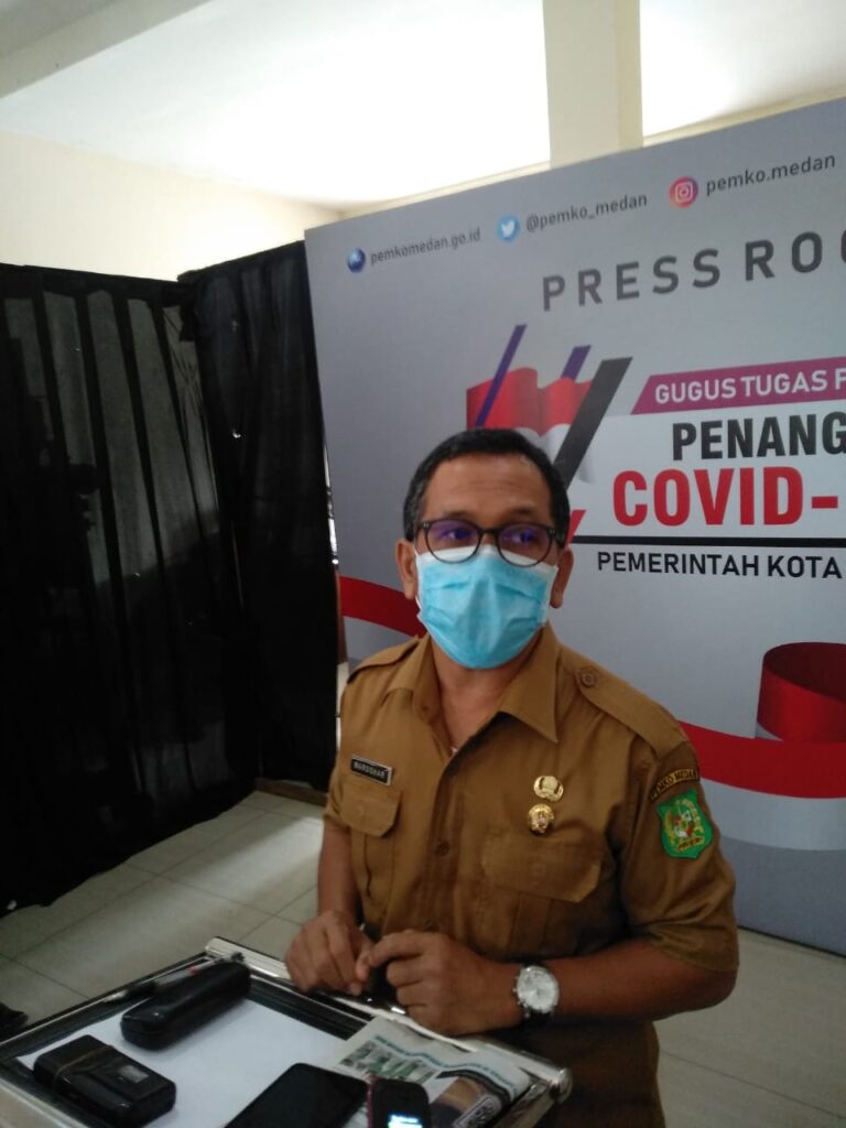 Jubir Satgas Penanggulangan Covid-19 Medan Mardohar Tambunan. (mimbar/dody ferdy)