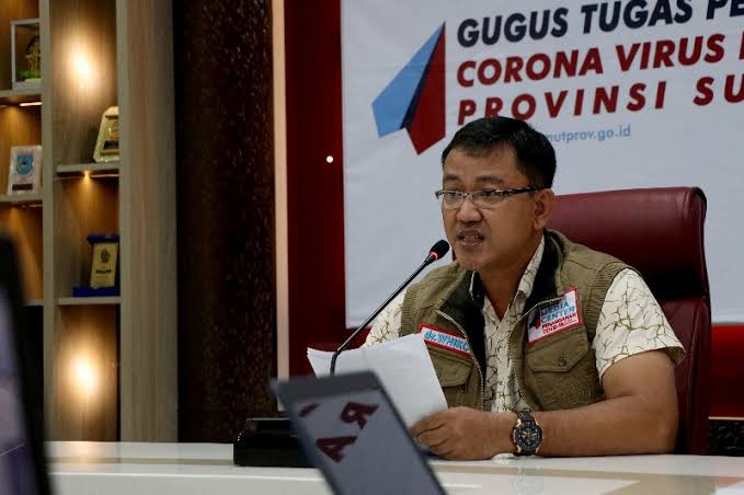 Jubir Satgas Penanganan Covid-19 Sumut Mayor Kes. DR Whiko Irwan D, Sp.B. (mimbar/dody ferdy)