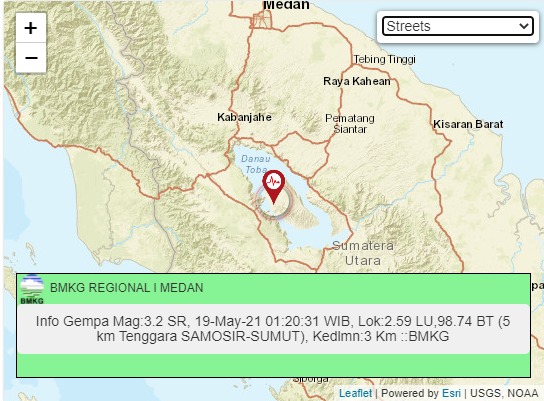 Waduh! 184 Kali Gempa Swarm Samosir Sejak Februari