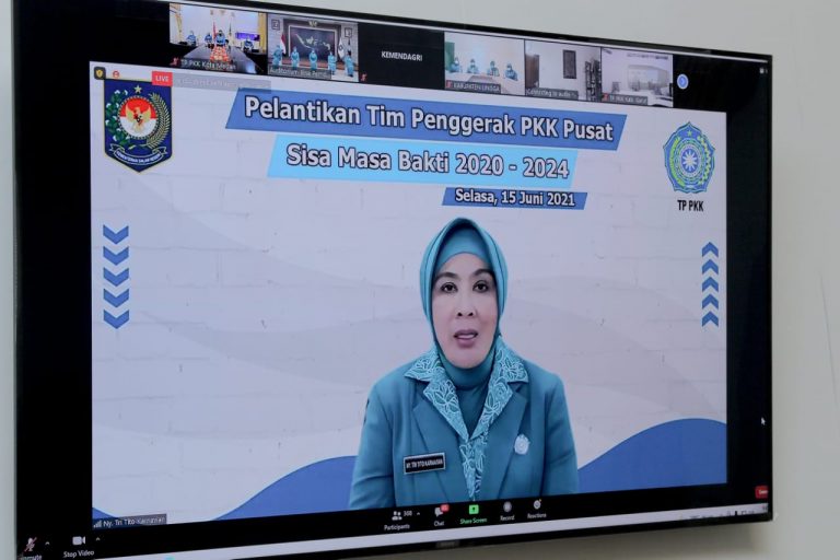 TP PKK Pusat Dilantik Secara Virtual