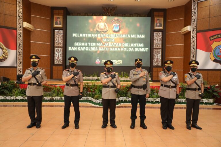 Kapolda Sumut Sertijabkan Kapolrestabes Medan, Dirlantas Polda Sumut dan Kapolres Batubara