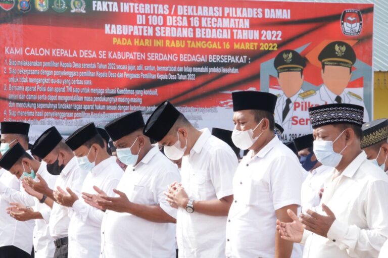 Calon Kades di Sergai Deklarasi Damai, Bupati : Jangan Sampai Bertengkar