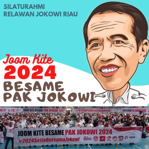 Joom Bersama Jokowi, Ribuan Relawan Riau Bertekad Tetap Bersama Jokowi