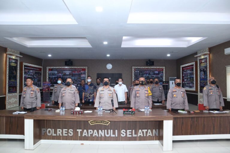 Wakapolres Tapsel Evaluasi Kerja Bersama Kapolda Sumut