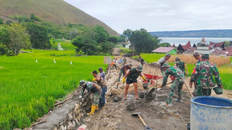 TMMD Reguler ke-115 di Desa Hasinggaan, Pembukaan Jalan Capai Progres 50 Persen