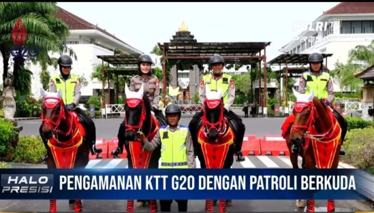 Jelang KTT G20, Polri Terjunkan Patroli Berkuda