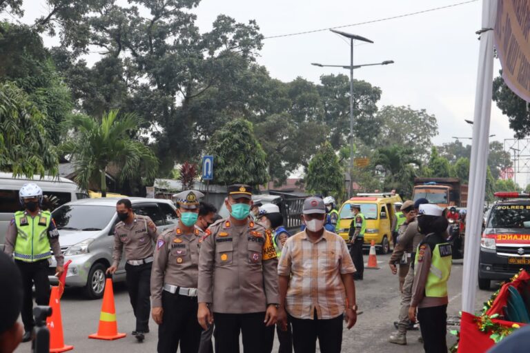 Polres Binjai Gelar Simulasi Pengamanan Operasi Lilin Toba 2022
