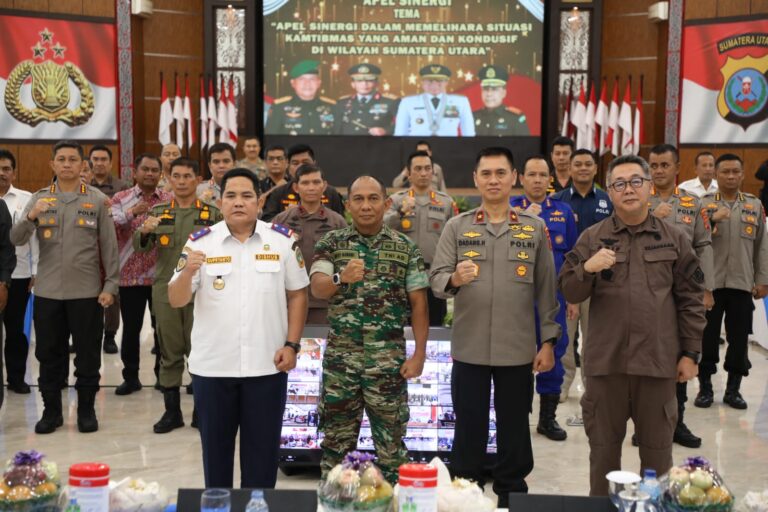 Jaga Kamtibmas Sumut Kondusif, Poldasu Gelar Apel Sinergitas Bersama Stakeholder