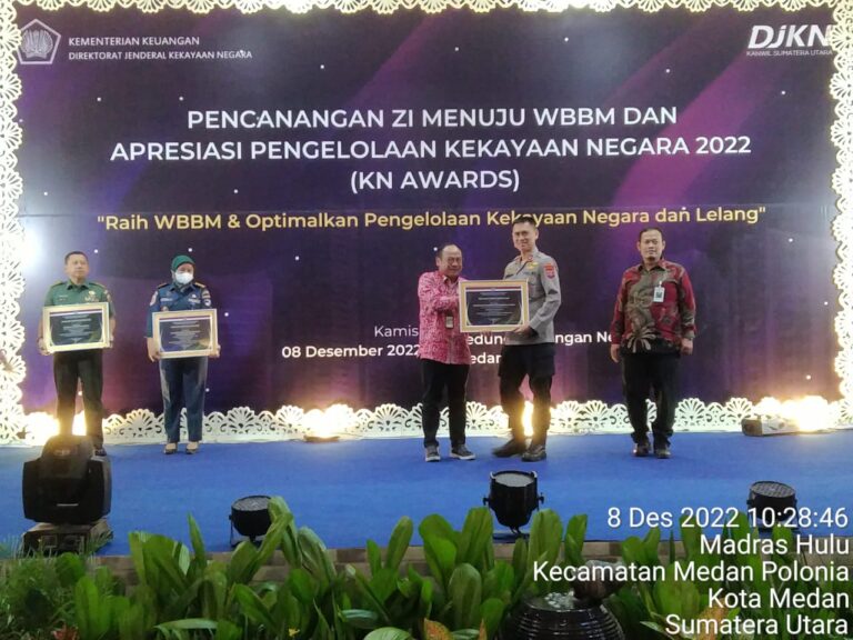 Polres Simalungun Raih KN Awards, Kategori Pengelolaan BMN Yang Produktif Tahun 2022