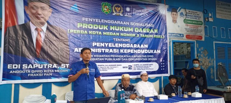 Sosialisasi Peraturan Daerah Adminduk, Edi Saputra: Laporkan Jika Ada Pembayaran Pengurusan