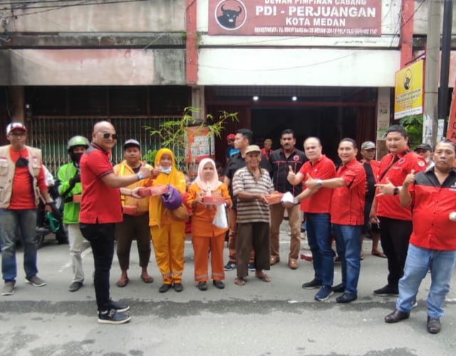 Peringati HUT Ketum PDI Perjuangan, DPC Medan Buka Dapur Umum Tekan Stunting