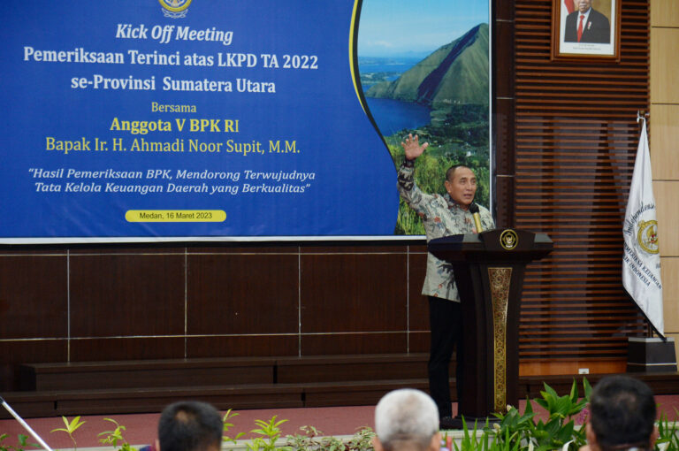 Kick off Meeting dengan Anggota V BPK RI, Edy Rahmayadi Pastikan Tata Kelola Pemerintahan Sudah Baik