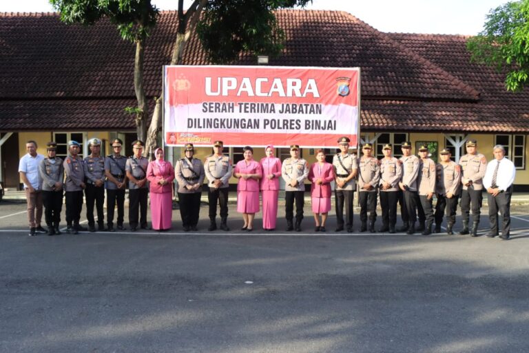 Kapolres Binjai Pimpin Sertijab Dua Perwira Menengah