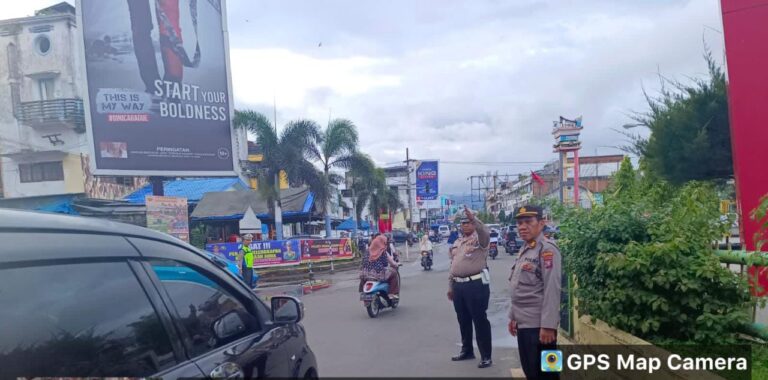 Polres Sidempuan Lakukan Pengamanan Pasar Ramadhan dan Arus Lalu lintas