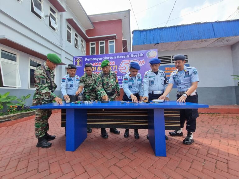 Razia Gabungan Lapas Kelas IIB Sidempuan, Temuan Barang Bukti Sitaan Akan Dibakar