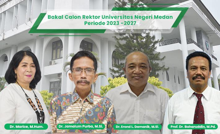 4 Balon Rektor Unimed 2023-2027 Resmi Mendaftar
