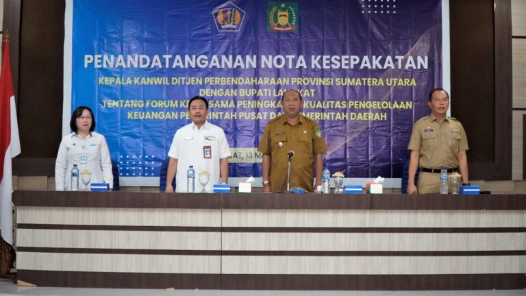 Pemkab Langkat & Ditjen Perbendaharaan Sumut Teken Nota Pengelolaan Keuangan
