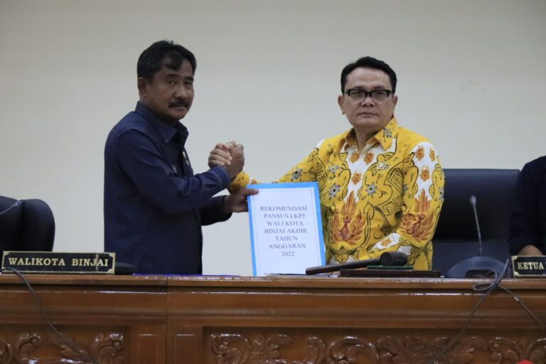 Rapat Paripurna Penyampaian Rekomendasi DPRD Kota Binjai Atas LKPJ Wali Kota Binjai Tahun 2022