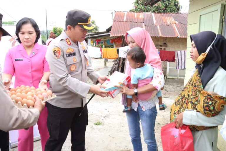 Wujud Kepedulian Polri, Kapolres Simalungun Gelar Pemberian Makanan Tambahan (PMT) kepada 100 Anak Asuh Stunting
