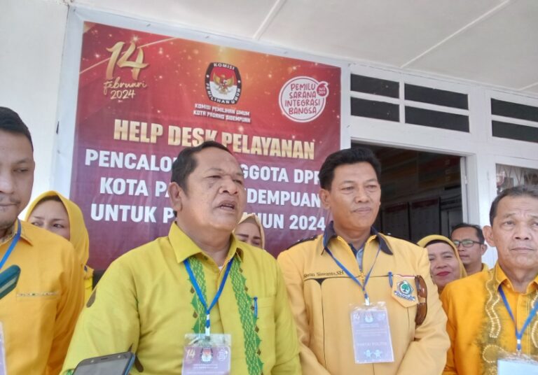 Partai Golkar Daftarkan Caleg Putra – Putri Terbaik ke KPU Padang Sidempuan