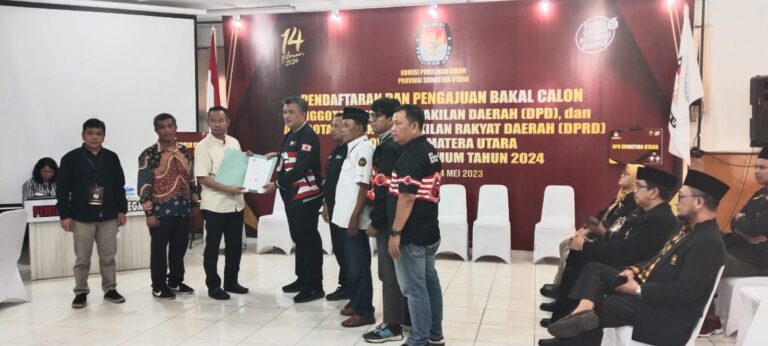 Partai Kebangkitan Nusantara Resmi Daftarkan 100 Bacaleg di Kantor KPU Sumut