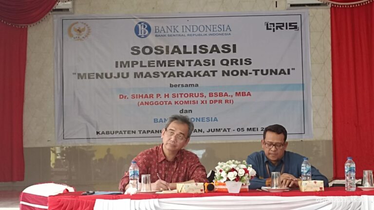 Anggota DPR-RI Sihar Sitorus Gandeng BI Sosialisasikan QRIS ke Masyarakat Tapsel