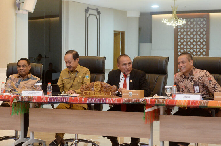 Hadiri Rakor Pencegahan Korupsi Sektor Pertanahan, Edy Rahmayadi Sampaikan Pentingnya Inventarisasi Aset