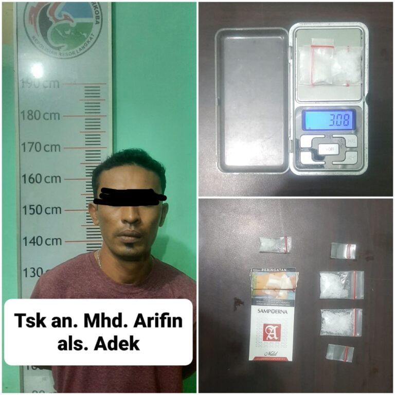 Polres Langkat Sikat Pengedar Sabu di Rel Kereta Api Gebang