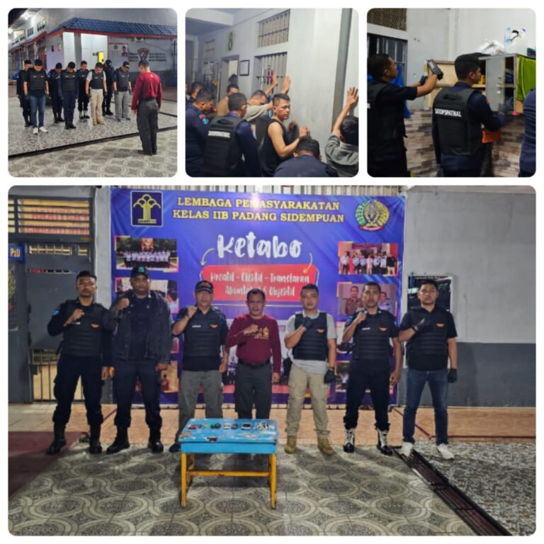 Lapas Kelas IIB Padang Sidimpuan Kembali Lakukan Razia, Ini Hasilnya!