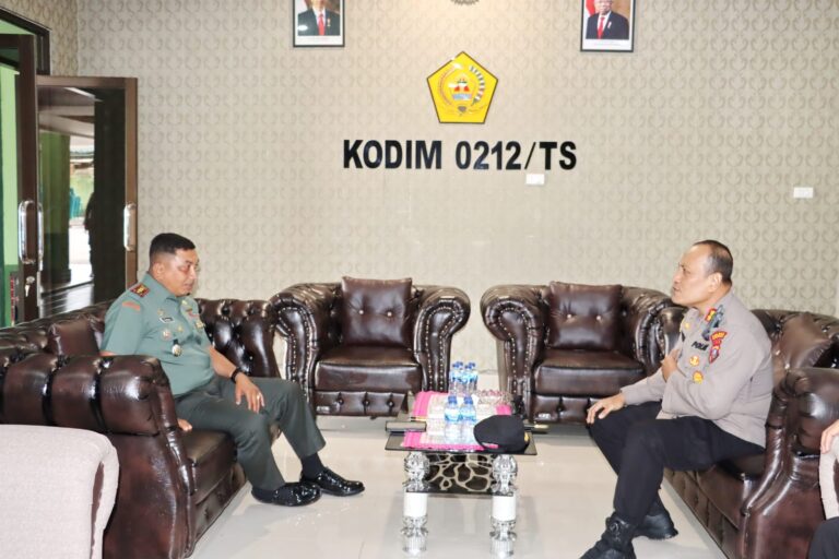 Kedatangan AKBP Dudung Setyawan disambut Baik dengan Letkol Inf Amrizal Nasution