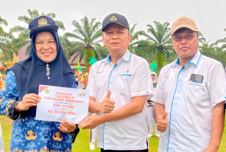 PTPN IV Unit Kebun Marjandi Salurkan Bantuan Pengadaan Drumb Band