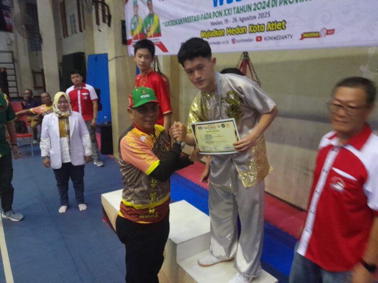 Wushu Medan Kota Juara Umum Porkot