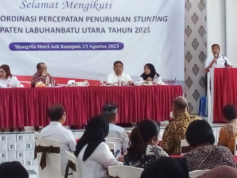 Wabup Labura Buka acara Forum Koordinasi Percepatan Penurunan Stunting