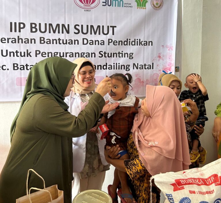 IIP BUMN Sumut  Bekerja Sama dengan IKBI  PTPN IV Madina Grup Berantas Stunting Anak di Batahan
