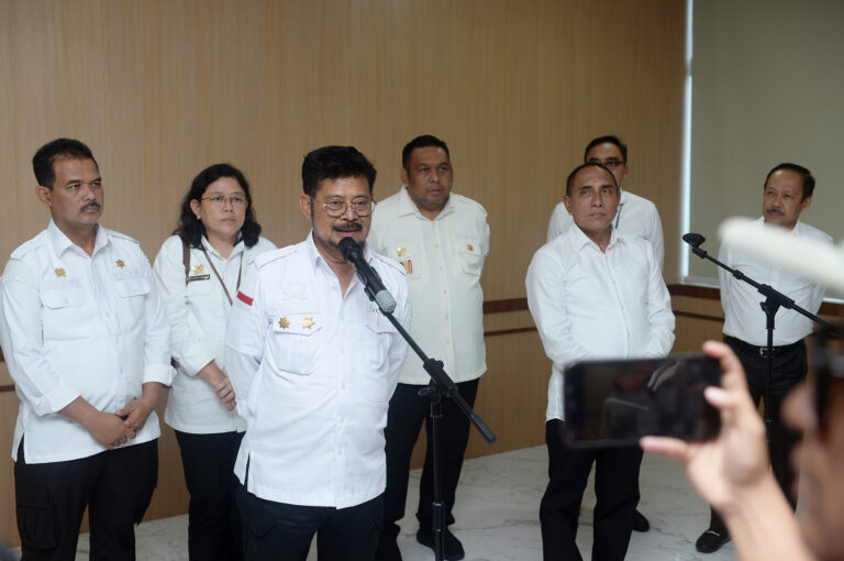 Berhasil Cukupi Ketersediaan Pangan Sumut, Mentan Syahrul Yasin Limpo Puji Gubernur Edy Rahmayadi