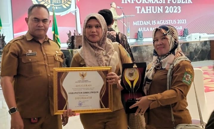 Pemkab Simalungun Masuk Katagori  Informatif Raih Anugerah KIP Sumut