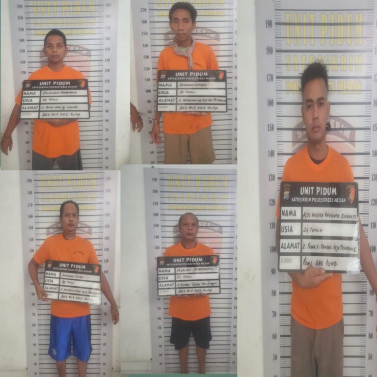 Polrestabes Medan Amankan Komplotan Pelaku Pencurian dan Penadah