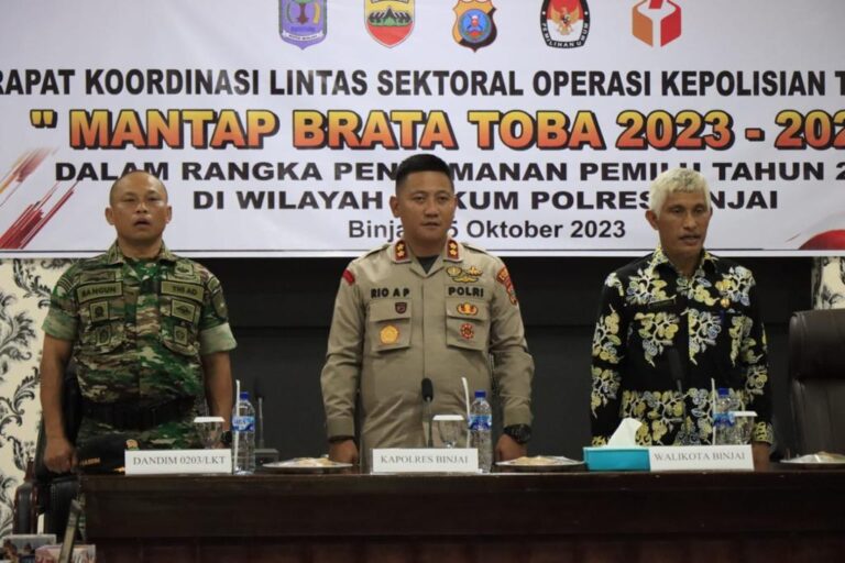 Rapat Koordinasi Lintas Sektoral Pelaksanaan Operasi Mantap Brata Toba 2023