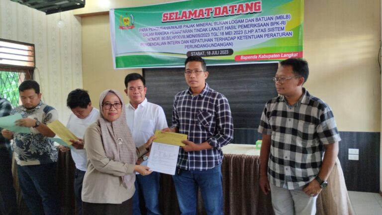 Sebanyak 22 Wajib Pajak Siap Bayar Tunggakan MBLB ke Bapenda Langkat