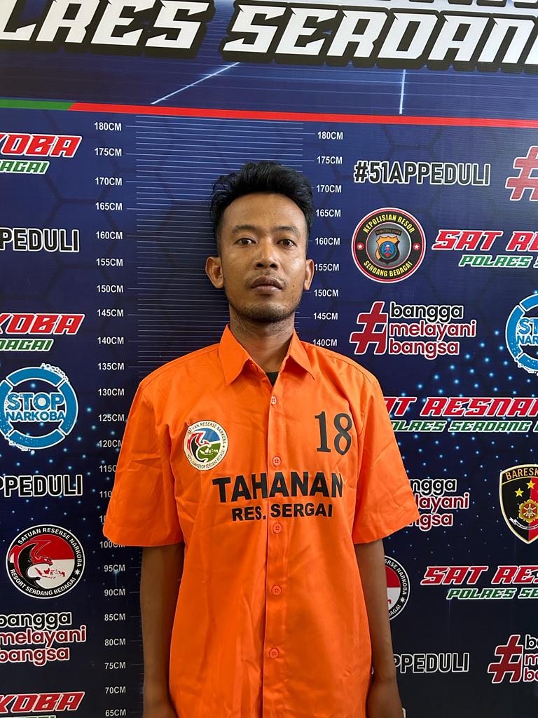 Miliki Sabu, Operator Alat Berat Diamankan Tim Satnarkoba Polres Sergai