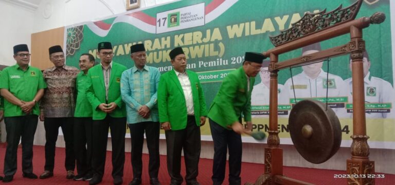 Buka Mukerwil PPP Sumut, Ketum PPP Mardiono : Jadikan Pemilu 2024 Momentum untuk PPP Sumut Bangkit