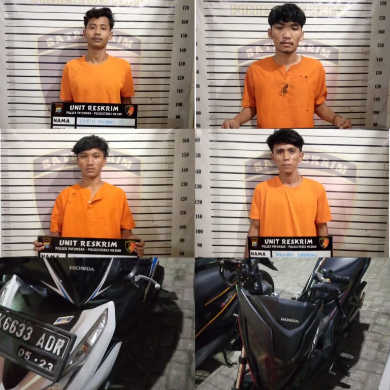 Polisi Tangkap Empat Pelaku Curas Beraksi Dibawah Fly Over Amplas