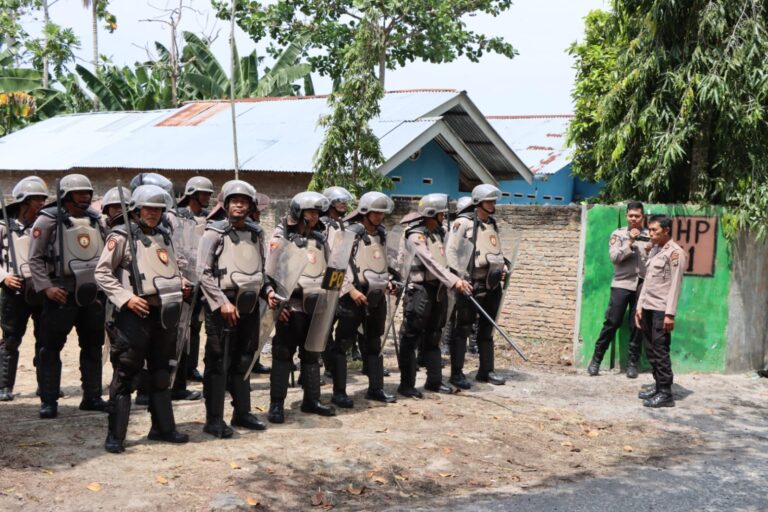 Polres Sergai Gelar Simulasi Pengamanan Logistik KPU